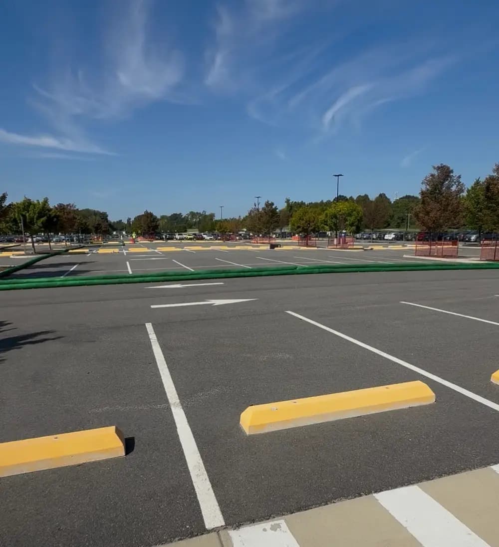 Project Safety Fencing and Silt Sock Setup for Parking Lot Construction in Hanover County image