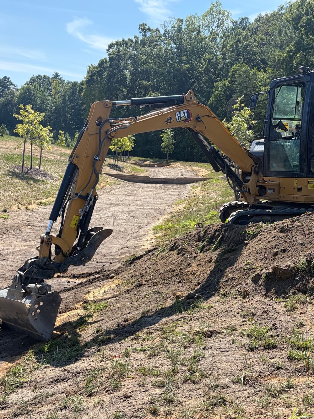 Dry Swale Regraded and Check Dams Reinstalled in New Kent County image