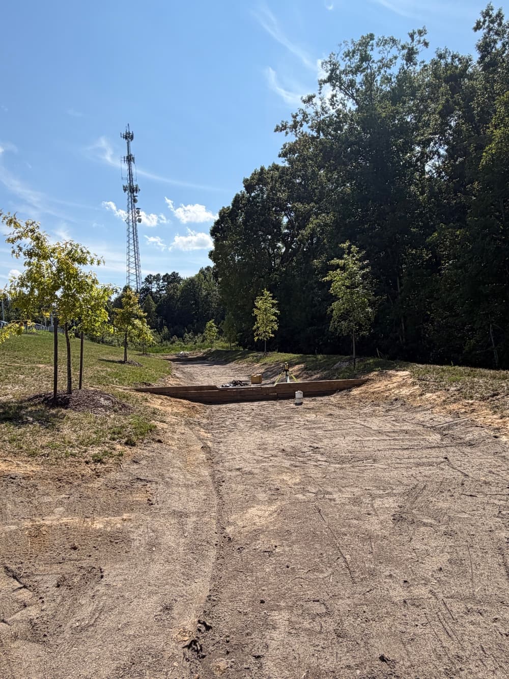 Gallery photos for Dry Swale Regraded and Check Dams Reinstalled in New Kent County: Image #1